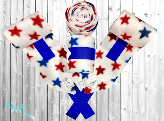Red white and blue polo wraps