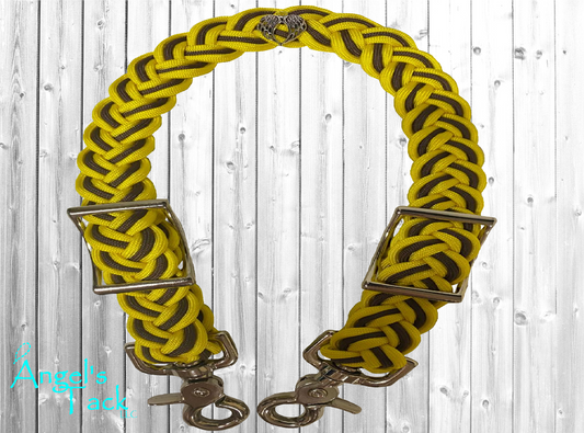 Yellow and brown wither strap