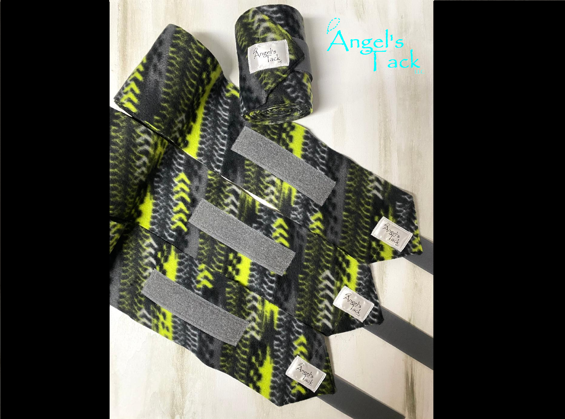 Tire tread print polo wraps, unrolled