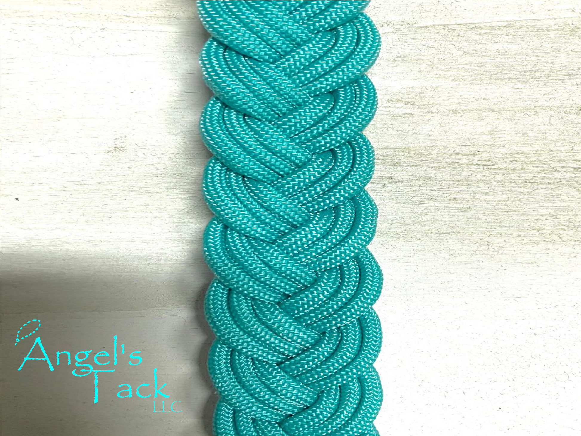 Turquoise barrel reins, close up