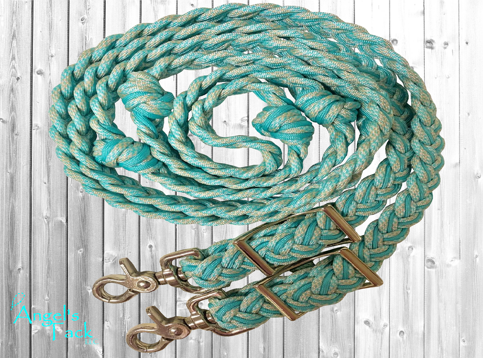 Turquoise barrel reins