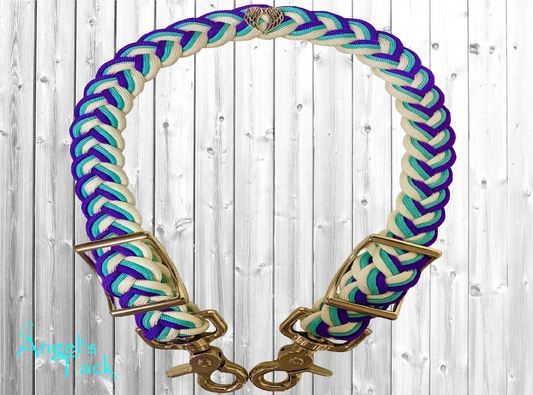 Turquoise purple and white wither strap