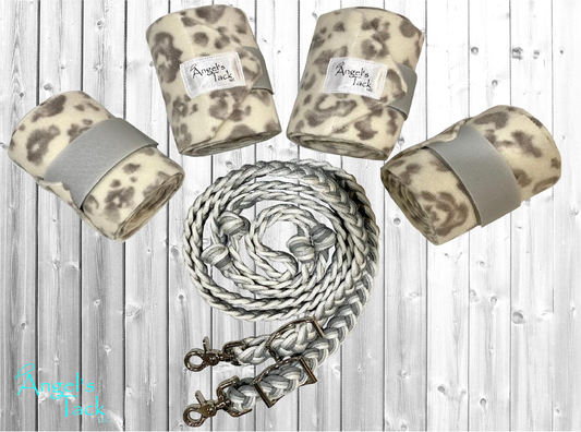 White leopard tack set