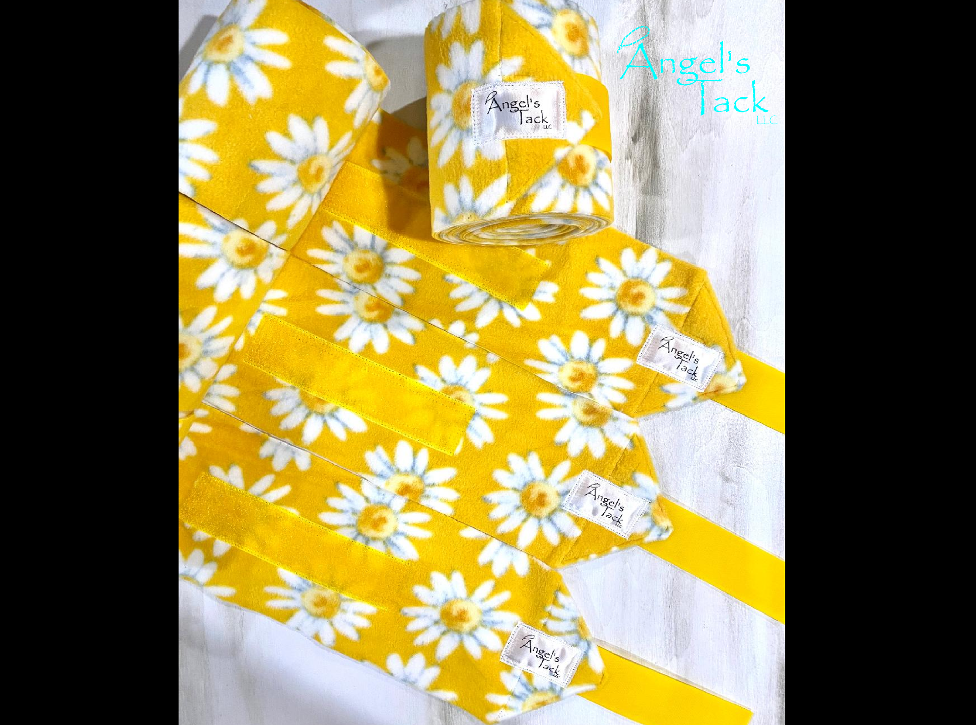 Yellow daisy polo wraps, unrolled