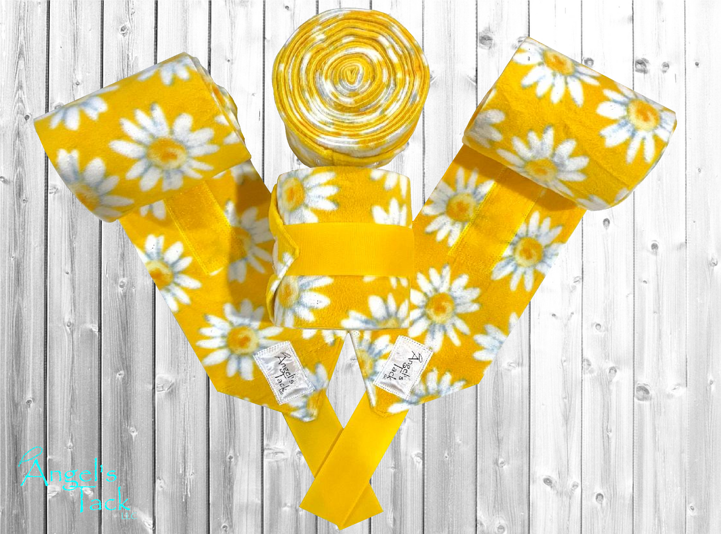 Yellow daisy polo wraps